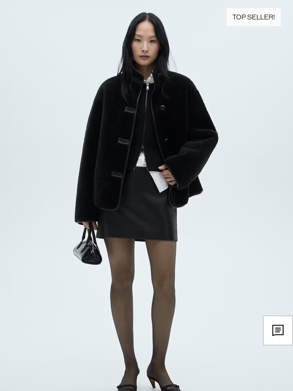 Mango Black Teddy Jacket - Picture 2 of 5